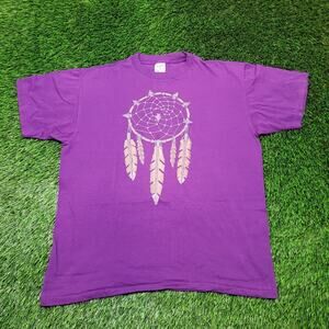 VTG 90s Dream Catcher T-Shirt Single Stitch USA Made Boxy Fit Mens L (Tagged XL)